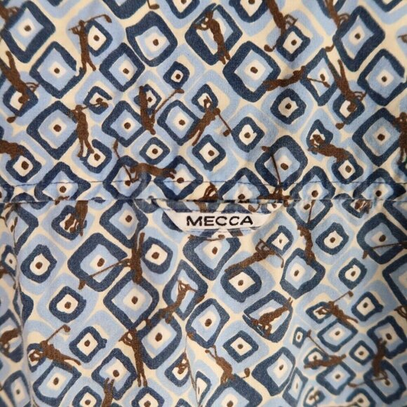Vintage Mecca Golf Shirt XL Button Down Geometric Pattern Skater Street 90s Y2K - Picture 11 of 13